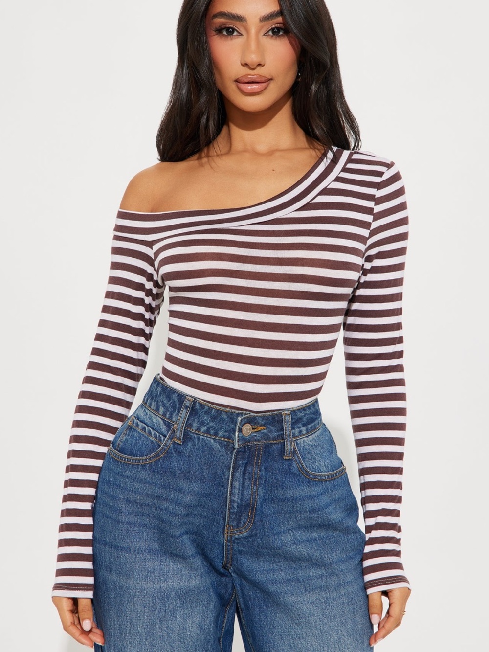 Fashion Nova: Natural Charm Off Shoulder Long
